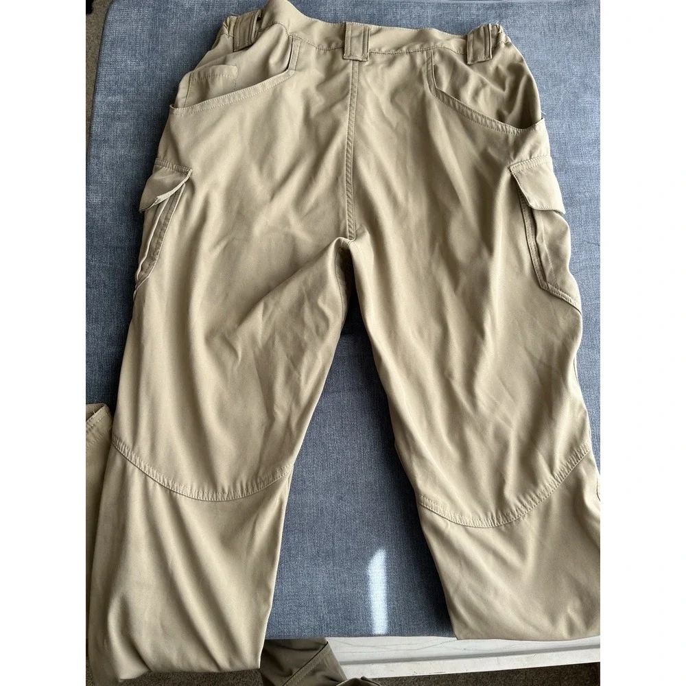 Men's Khaki Tactical Hike Fishing Shoot Utility Cargo Pants Med 32 X 32 Set Of 2